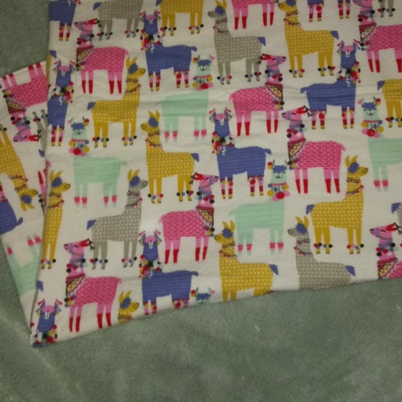 Homemade Llama Pink Baby Blanket - Picture 3 of 8